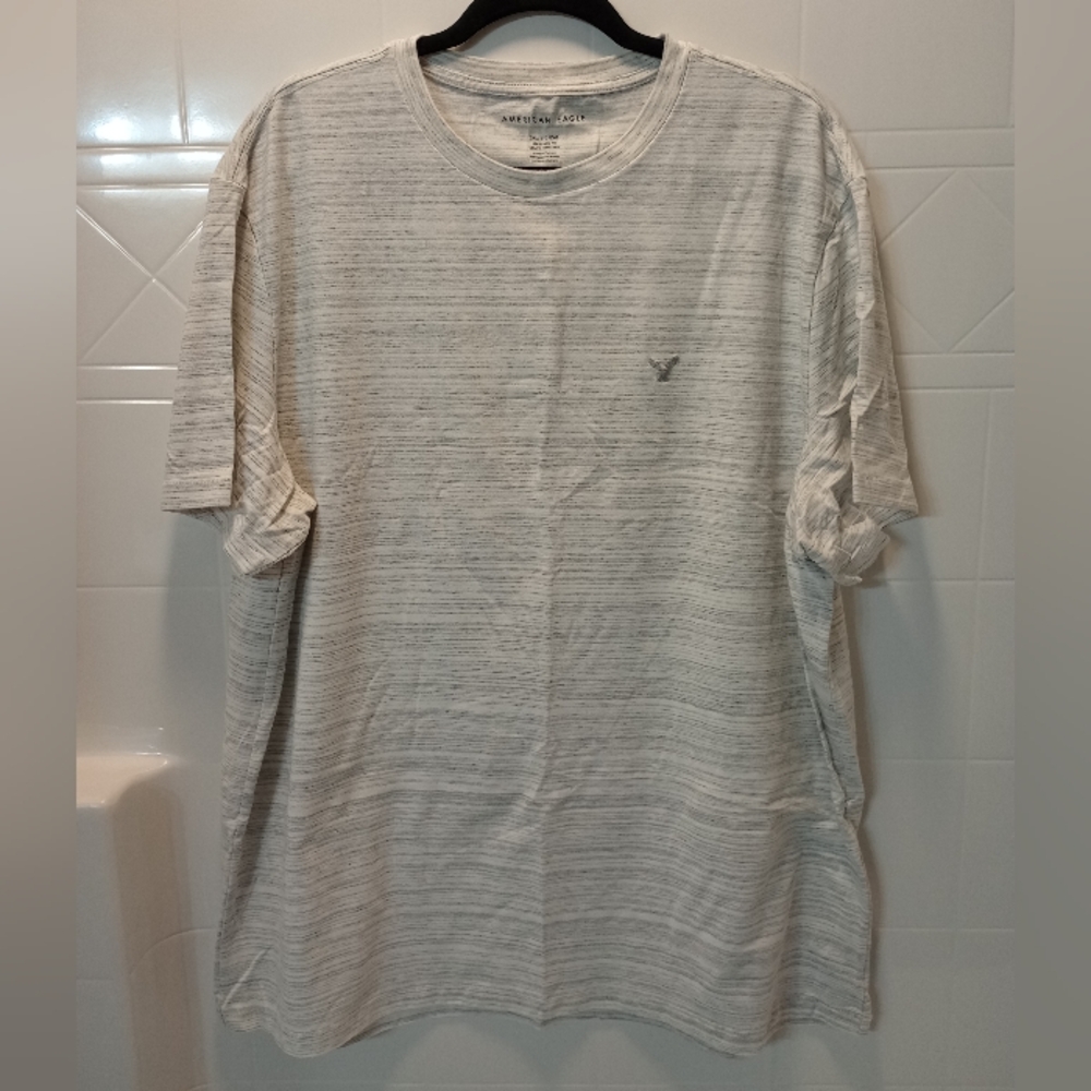 American Eagle Men's Standard Fit Heather White T-Shirt NWOT